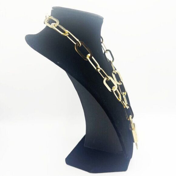 Authentic Louis Vuitton Lock & Key Necklace Pendant Gold-Plated Chain Adjustable - Picture 4 of 12